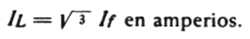 F&oacute;rmula corriente por fase